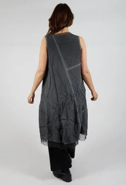 Rundholz Dip Dresses^Asymmetrical A-Line Dress in Coal Cloud