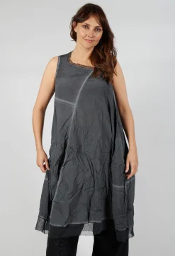 Rundholz Dip Dresses^Asymmetrical A-Line Dress in Coal Cloud