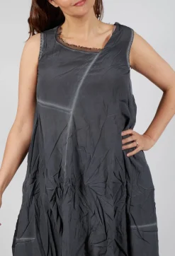 Rundholz Dip Dresses^Asymmetrical A-Line Dress in Coal Cloud