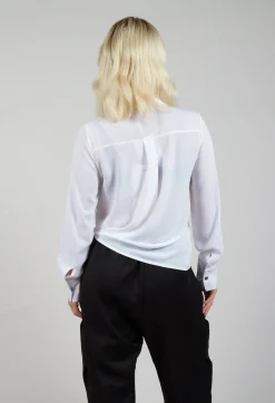 La Haine Shirts & Blouses^Asymmetrical Tie Blouse in White