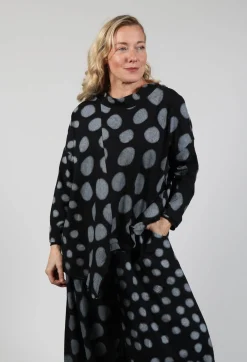 Bread and Butter Shirts & Blouses^Asymmetrical Top in Grey Pois