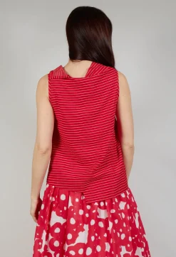 Operificio Neirami Tops^Asymmetrical Vest in Rosso