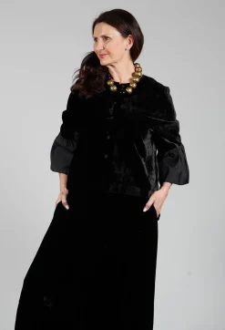 Bianco Levrin Jackets^Audrey Coat in Black