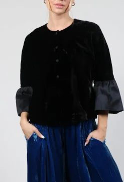 Bianco Levrin Jackets^Audrey Coat in Black