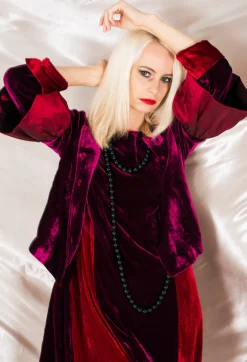 Bianco Levrin Jackets^Audrey Coat in Bordeaux
