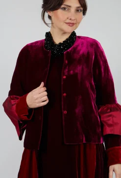 Bianco Levrin Jackets^Audrey Coat in Bordeaux