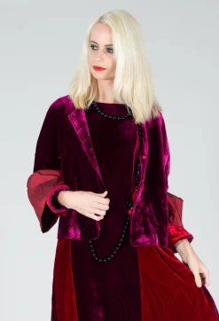 Bianco Levrin Jackets^Audrey Coat in Bordeaux