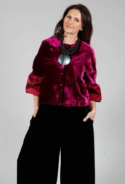 Bianco Levrin Jackets^Audrey Coat in Bordeaux