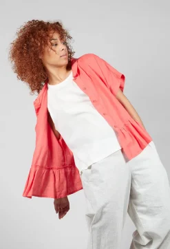 Mes Soeurs u0026 Moi Tops^Autruche Top in Nectarine