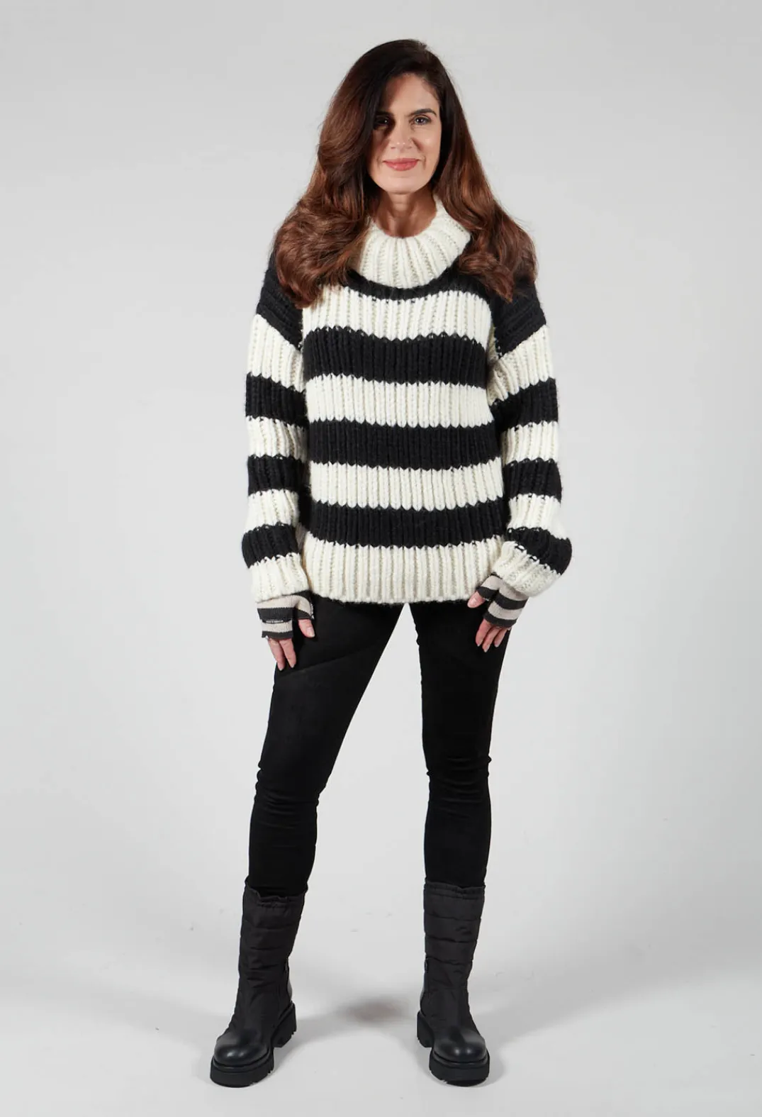 Fringe Knitwear|Jumpers^Ava Sweater in Black and White
