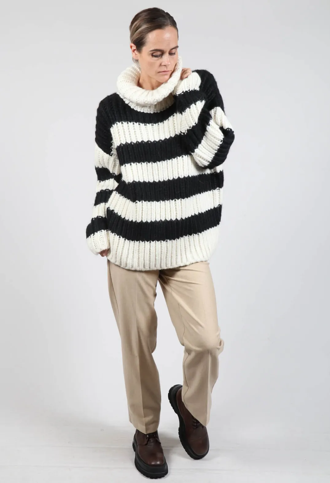 Fringe Knitwear|Jumpers^Ava Sweater in Black and White