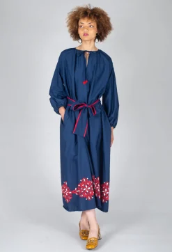 Lavi Dresses^Azzurra Belted Dress in Rosso Panna