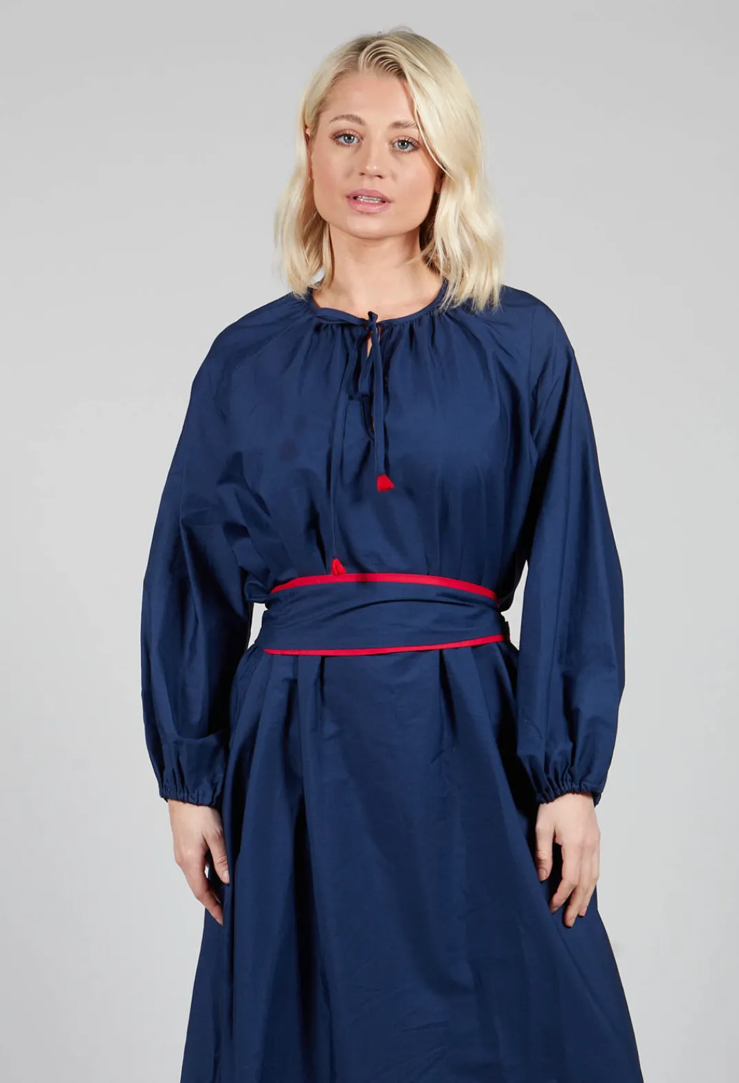 Lavi Dresses^Azzurra Belted Dress in Rosso Panna
