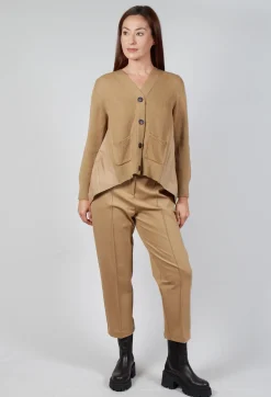 Mei Meij Cardigans^Back Pleated Cardigan in Camel