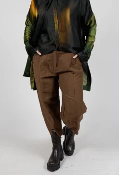 Masnada Trousers^Baggy Cur Trousers in Mud