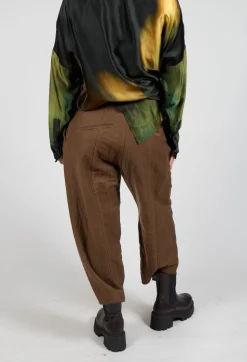 Masnada Trousers^Baggy Cur Trousers in Mud