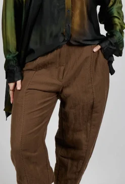 Masnada Trousers^Baggy Cur Trousers in Mud