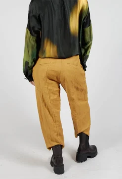 Masnada Trousers^Baggy Cur Trousers in Ocra