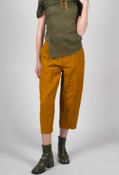 Masnada Trousers^Baggy Cur Trousers in Tumeric