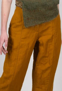 Masnada Trousers^Baggy Cur Trousers in Tumeric