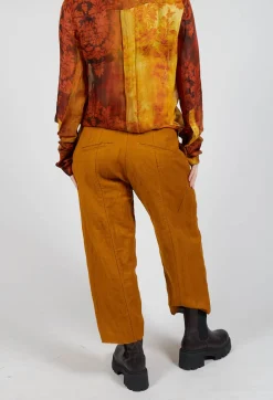 Masnada Trousers^Baggy Cur Trousers in Tumeric
