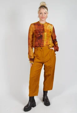 Masnada Trousers^Baggy Cur Trousers in Tumeric