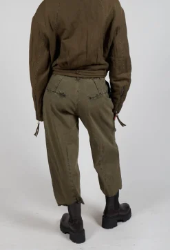 Masnada Trousers^Baggy Les Trousers in Moss