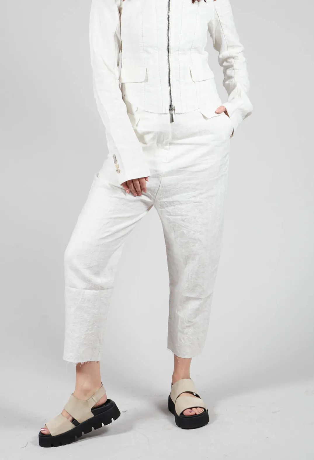 Masnada Trousers^Baggy Trousers in Chalk