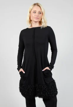 Xenia Design Jackets^Bajo Tunic with Textured Trim in Black