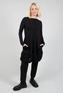 Xenia Design Jackets^Bajo Tunic with Textured Trim in Black