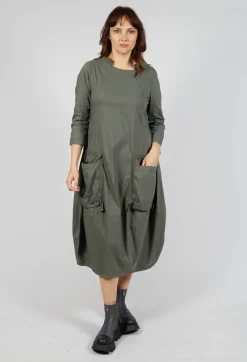 Rundholz Black Label Dresses^Balloon Hem Utility Dress in Camp