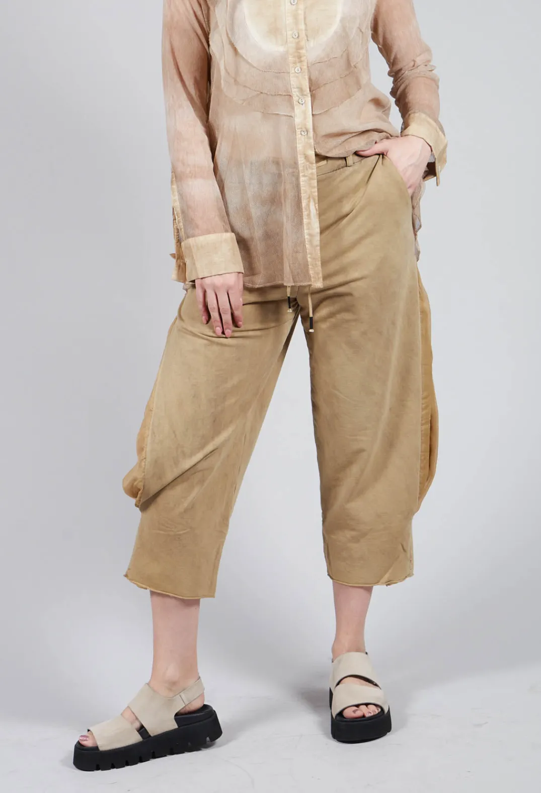 Masnada Trousers^Balloon Leg Culottes in Khaki