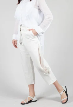 Masnada Trousers^Balloon Leg Culottes in White