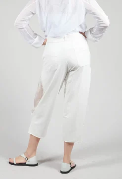 Masnada Trousers^Balloon Leg Culottes in White