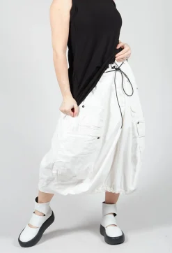 Rundholz Dip Skirts^Balloon Style Skirt with Drawstring in Star White