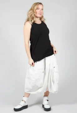 Rundholz Dip Skirts^Balloon Style Skirt with Drawstring in Star White
