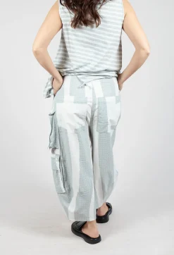 Rundholz Black Label Trousers^Balloon Trousers with Feature Pockets in Grey Print