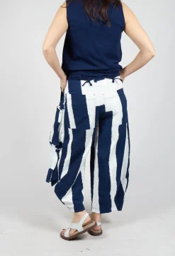 Rundholz Black Label Trousers^Balloon Trousers with Feature Pockets in Navy Print