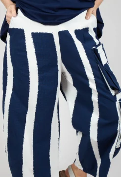 Rundholz Black Label Trousers^Balloon Trousers with Feature Pockets in Navy Print