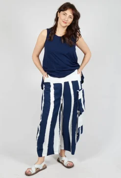 Rundholz Black Label Trousers^Balloon Trousers with Feature Pockets in Navy Print