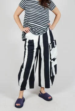 Rundholz Black Label Trousers^Balloon Trousers with Feature Pockets in Black Print