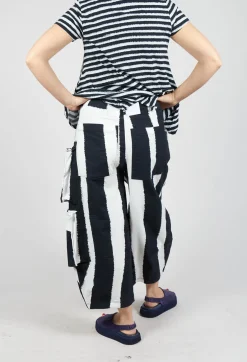 Rundholz Black Label Trousers^Balloon Trousers with Feature Pockets in Black Print