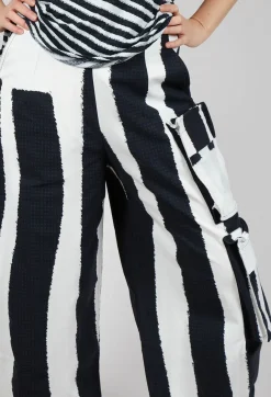 Rundholz Black Label Trousers^Balloon Trousers with Feature Pockets in Black Print