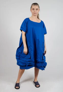Rundholz Dip Dresses^Balloon-Shaped Midi Dress with Folded Fabric Detailing in Royal