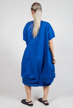 Rundholz Dip Dresses^Balloon-Shaped Midi Dress with Folded Fabric Detailing in Royal
