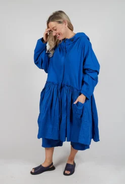 Rundholz Dip Coats^Balloon-Sleeve Hooded Coat in Royal