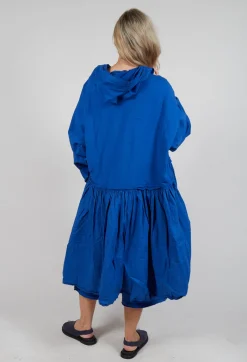 Rundholz Dip Coats^Balloon-Sleeve Hooded Coat in Royal