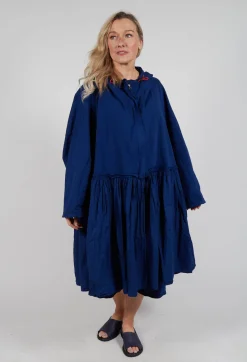 Rundholz Dip Coats^Balloon-Sleeve Hooded Coat in Ocean