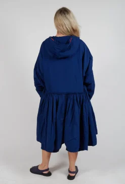 Rundholz Dip Coats^Balloon-Sleeve Hooded Coat in Ocean