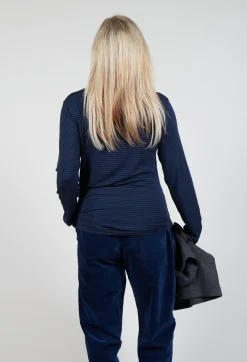 Mama B Tops^Baobab MR T Shirt in Blu Stripe